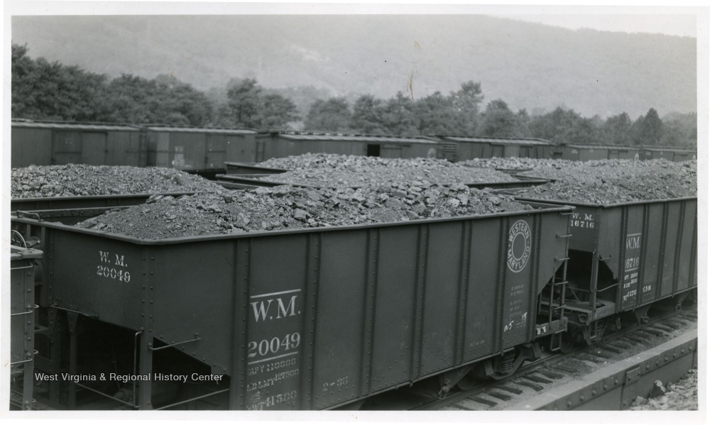 Western Maryland Coal Cars Filled with Coal West Virginia