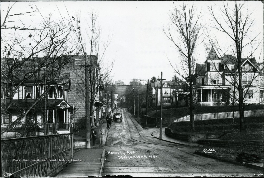 View looking up Beverly Avenue, now University Avenue, at Stewart Street.