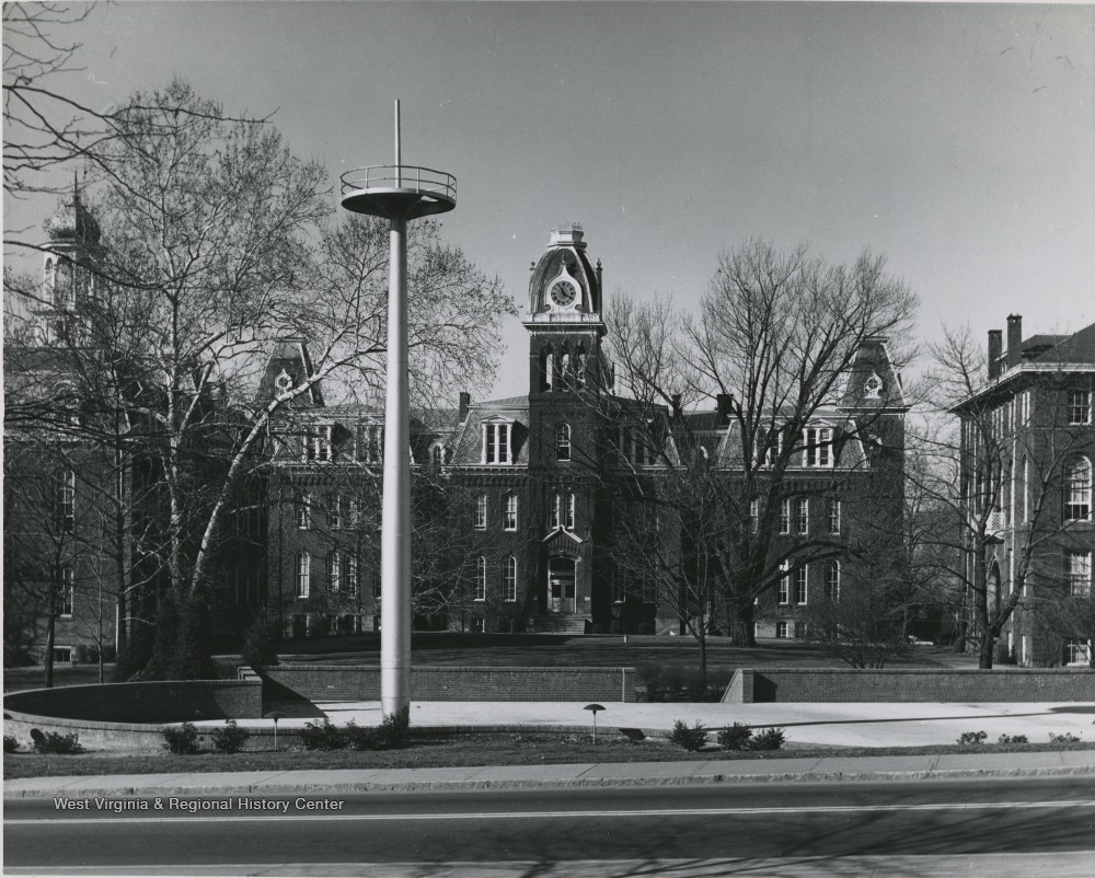 View of Woodburn Circle and the Mast of the . West Virginia, West  Virginia University, Morgantown, W. Va. - West Virginia History OnView |  WVU Libraries