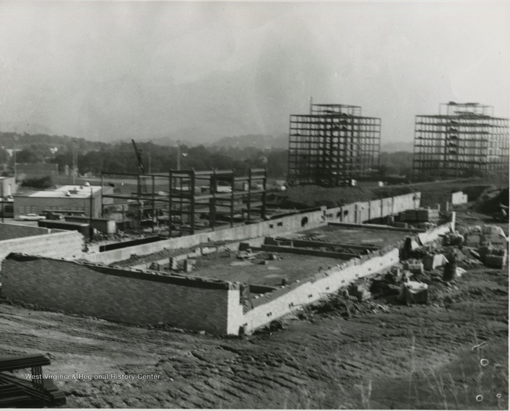 Forestry Building, Percival Hall and Twin Towers during Construction ...