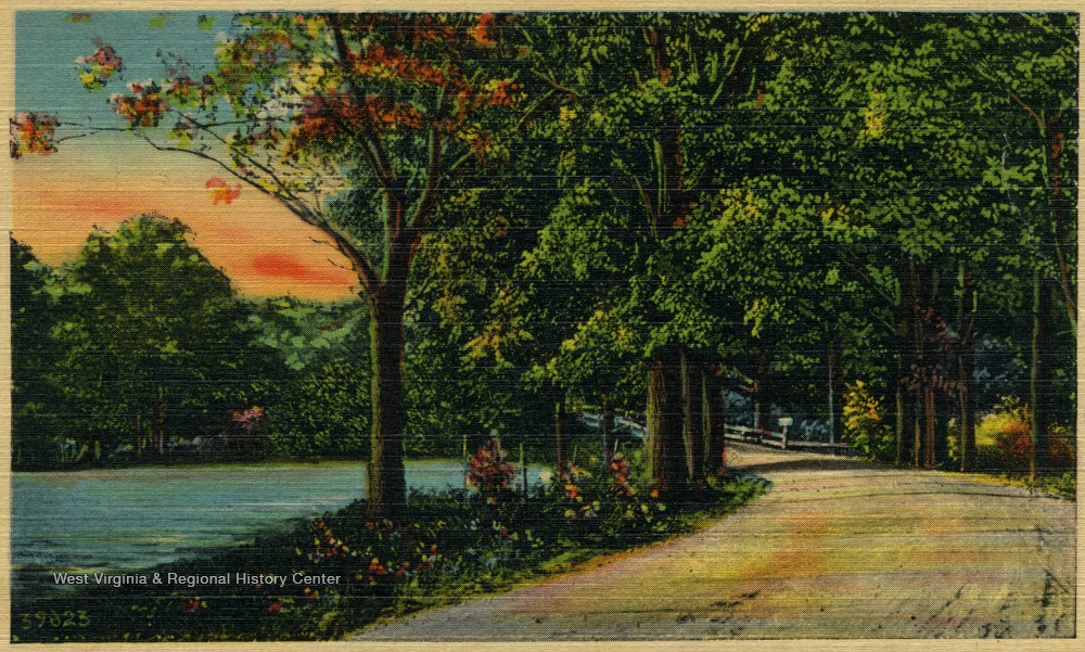 Postcard Depicting A Country Road In Frankford W Va West Virginia History Onview Wvu Libraries