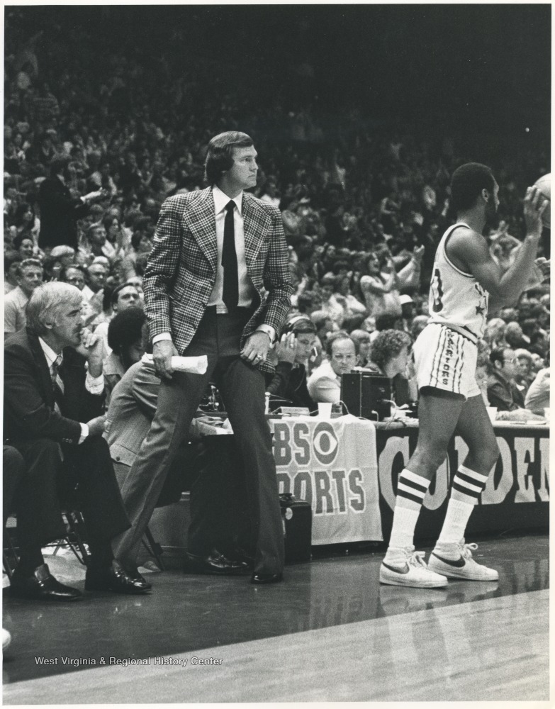 Lakers Coach Jerry West during Game Against Golden State Warriors - West  Virginia History OnView | WVU Libraries