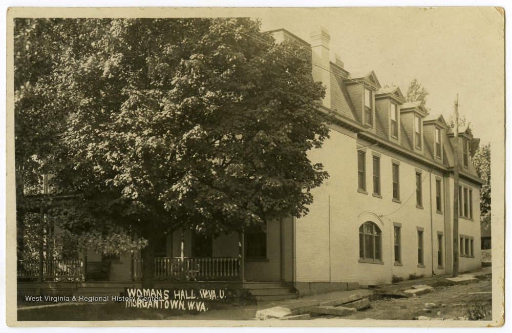 A view of Woman's Hall on the corner of Spruce and Willey Streets, Morgantown, W.Va., formerly known as Episcopal Hall.
