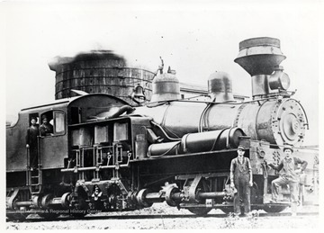 Shay Locomotive No. 8 at Water Tank in Spruce, W.V.