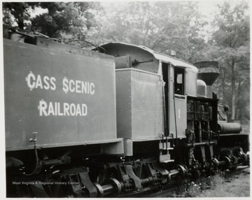Shay No. 1 train engine.  Cass Station.