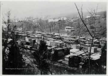 The northern part of the town of Cass, W. Va. can be seen on the hill in the background.