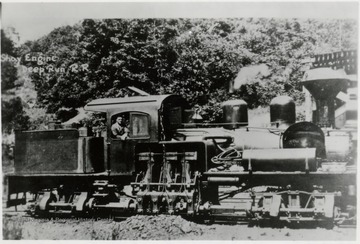 Lima Shay #2563 built in 1912, originally G.C.&amp; E. Railroad No. 7 of Cass, W.Va.  Shown after being sold to the Deep Run Coal Company, Shaw, W.V.  The town of Shaw and Deep Run to be flooded by the Bloomington Dam now being built by the Army Corp of Engineers on the Potomac River.