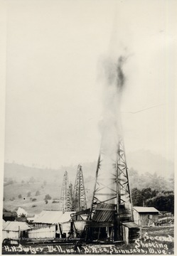 Oil gushes from well at Shinnston.