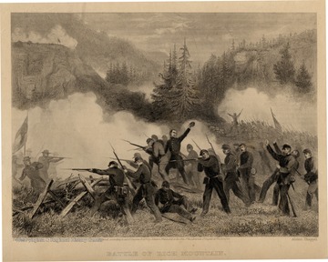 Battle of Rich Mountain. From the originial painting by Alonzo Chappel.
