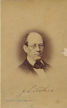 Head shot portrait of J. Letcher.   
