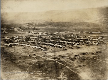 Civil War military camp at New Creek (Now Keyser), W. Va.