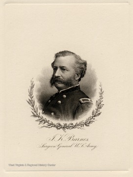 Engraving of J.K. Barnes, Surgeon General U.S. Army