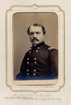 Portrait of Major General William W. Averill, 1st Division of West Virginia Cavalry.