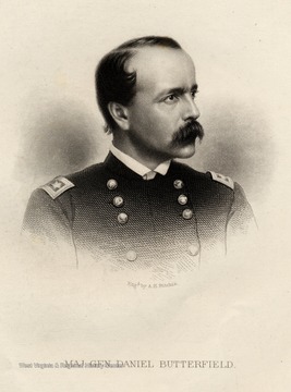 Engraving of Major General Daniel Butterfield.
