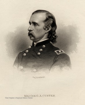 Engraving of Major General G.A. Custer.