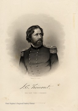 Engraving of Major General John C. Fremont by J.C. Buttre for the Rebellion Record. 