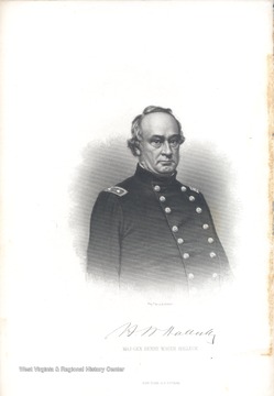 Engraved portrait of Major General Henry Wager Halleck.