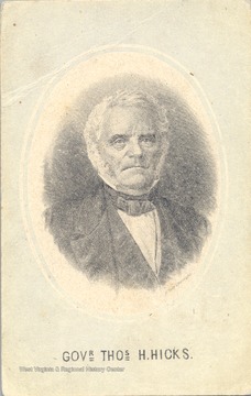 Portrait of Gov. Thos. H. Hicks.