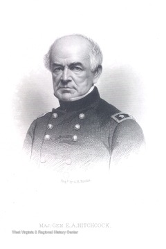 Engraved portrait of Major General E. A. Hitchcock.