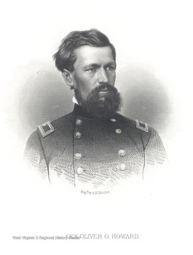 Engraved portrait of General Oliver O. Howard.
