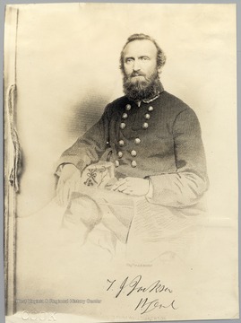 Engraved portrait of Thomas J. Jackson.