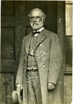 A photograph taken of Robert E. Lee by Matthew Brady after surrender.