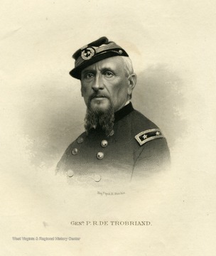 An engraving of General P.R. De Trobriand by A. H. Ritchie.