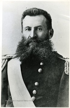 Portrait of Maj. Gen. George Crook who commanded the Kanawha Division and led in the raid on Dublin. See West Virginia Collection Pamphlet 6610 and Boyd Stutler's 'WV in the Civil War.'