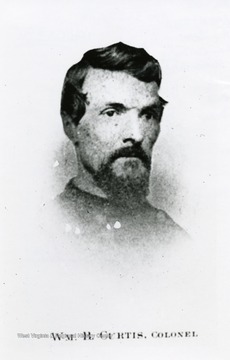 Portrait of Brevet Brigadier General William B. Curtis of West Liberty, Ohio County. He won his star by the capture of Fort Gregg, last of the Petersburg defenses. See West Virginia Collection Pamphlet 6610 and Boyd Stutler's 'WV in the Civil War.'
