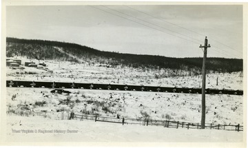 Coal train traveling in the winter at Thomas, W. Va. 