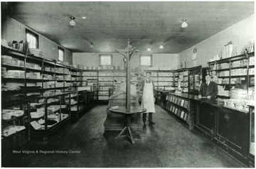 The Company Store at Chiefton, W. Va. Store manager Bartlet is the first on the right. 