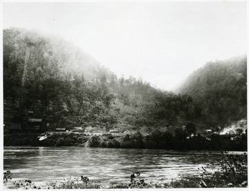 View accross the river of houses in the Fire Creek community.