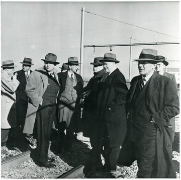 Group of coal officials during a Consolidation Coal Co. Inspection trip.