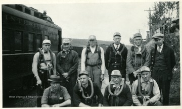 Group portrait of a mine safety team at Thomas, W. Va.