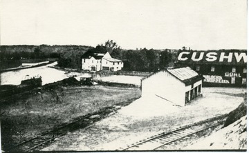 View of buildings at the Cushwahs Coal Yard and Miller Bros. Lumber Yards, Williamsport, Md.
