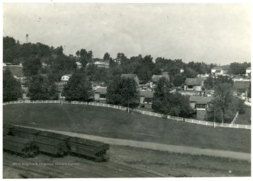 View of houses in the town of Sprague, W. Va.  'Shows influence of yard and garden contests.'