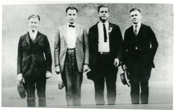 L to R - Blizzard, Mooney, Petry, and Keeney were the leaders of the Coal Miners Union during the Mine Wars in southern West Virginia.