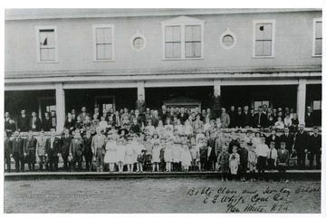 Group portrait of bible class and sunday school at E.E. White Coal Co., Glen White, W. Va.