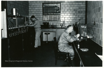Two men work in the Arkwright Quality Control Lab.