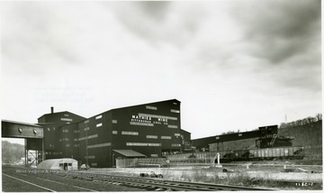 Coal preparation plant buildings at the Mathies Mine.