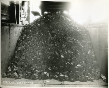 Large pile of egg coal.
