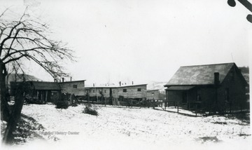 House and barracks of barracks on a snowy winter day in Monongah, W. VA. 