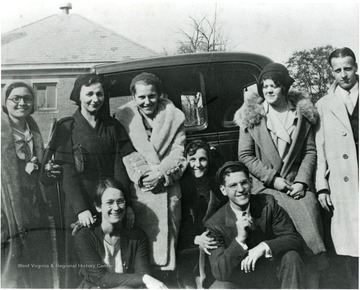 'Front Row: Mary Behner(Christopher) and Dave French, Second Row: Anna Santore(Delaney), Jeanine Watson, Mary Low Flesher(Frantz), Margaret French (Clink), Margaret Brooks(Wright), and Bates Butler.