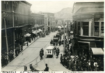 Funeral procession of the Ludlow victims.  