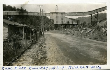 Coal River Colliery buildings at Rumble, W.Va.  Photograph from Joe Ozanic scrapbook.