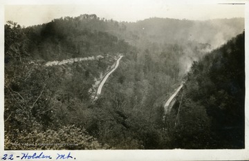 Roads visible in Holden Mountain. Photograph from Joe Ozanic scrapbook.