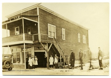 'First mess hall of Pioneer Homesteaders at Reedsville, near Arthurdale.