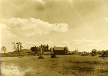 'Arthur mansion from site of A-2 (before location) in September 1933. Photographer Howard B. Allen, was a professor in Education at WVU at that time.'<br /><br />