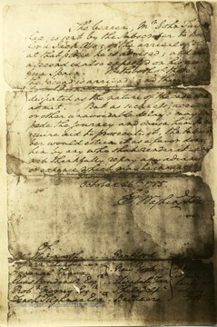 A photostat copy of George Washington's letter for John Fairfax.