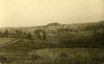 A distant view of the Arthur Farm in Arthurdale, West Virginia.